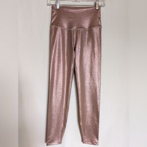 Women's Small Beyond Yoga Shimmering Sparkly Pink Leggings Mermaid Sparkly